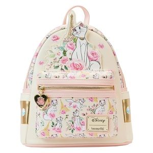 Loungefly Aristocats Duchess in Paris Floral AOP Mini Backpack (Exclusive)